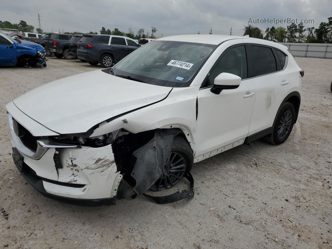 2019 Mazda Cx-5 Touring White vin: JM3KFACM4K1550544