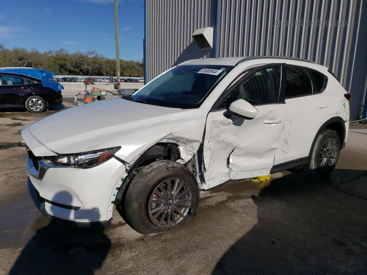 2021 Mazda Cx-5 Touring White vin: JM3KFACM5M0416294