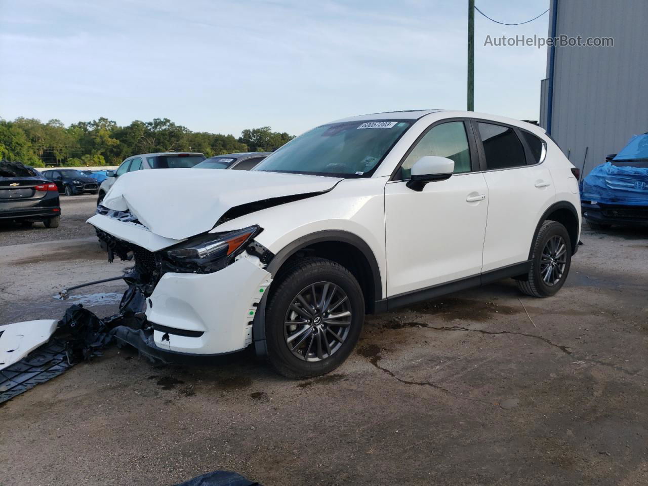 2019 Mazda Cx-5 Touring White vin: JM3KFACM6K1633280