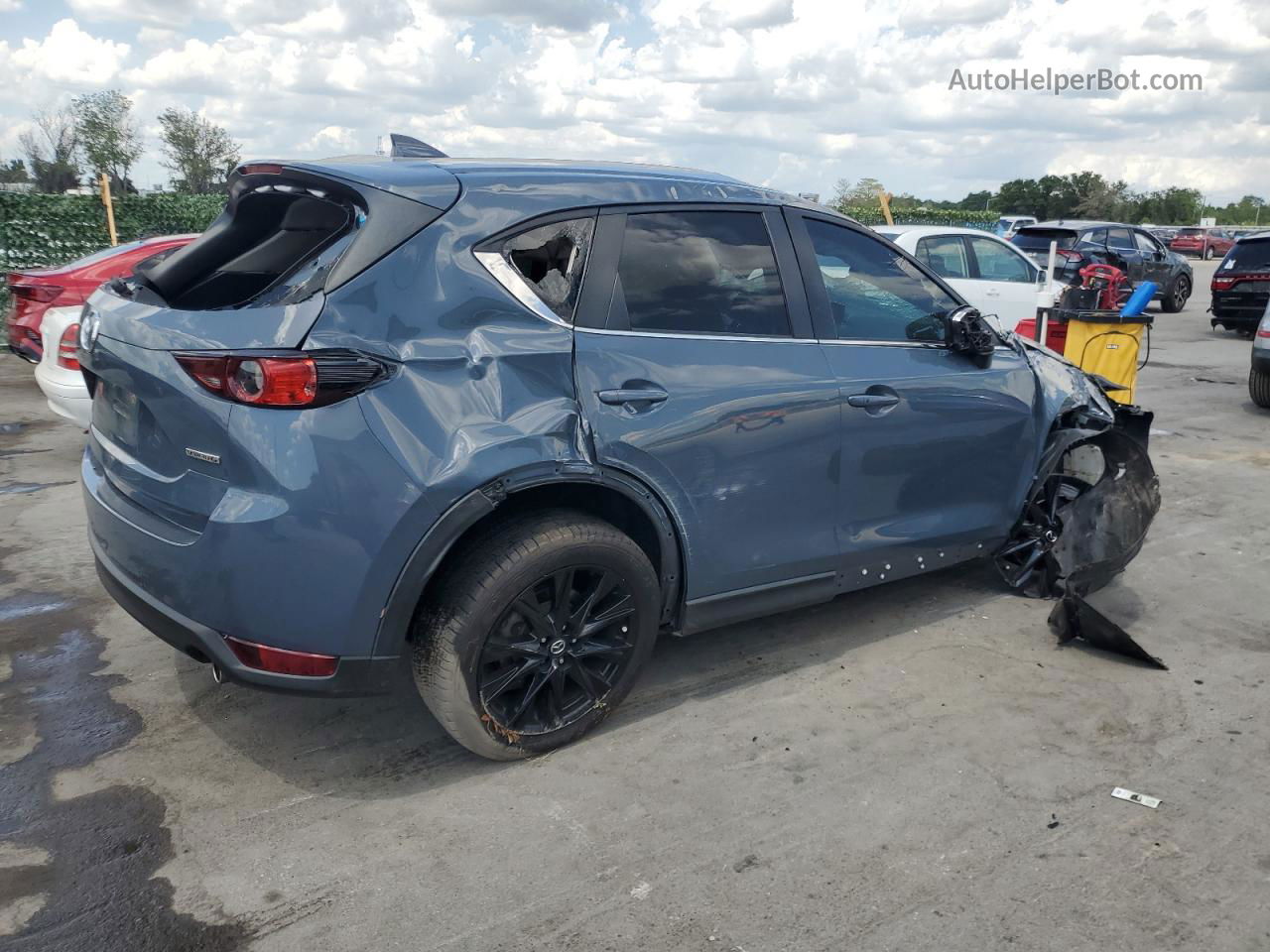 2021 Mazda Cx-5 Touring Blue vin: JM3KFACM6M0393107