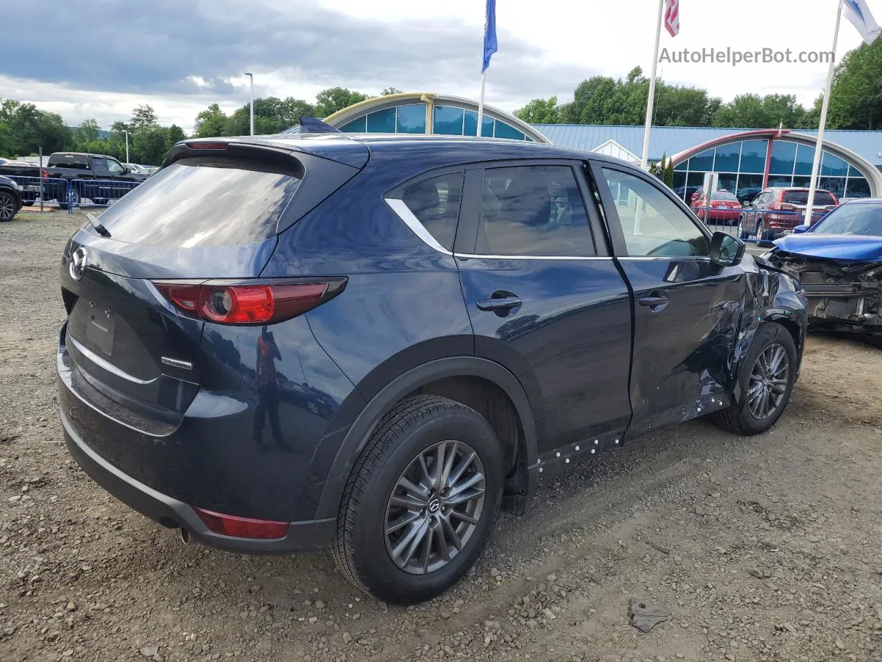 2021 Mazda Cx-5 Touring Blue vin: JM3KFACM7M0328153