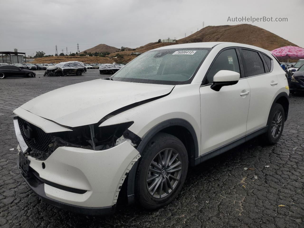 2019 Mazda Cx-5 Touring White vin: JM3KFACM8K0621315