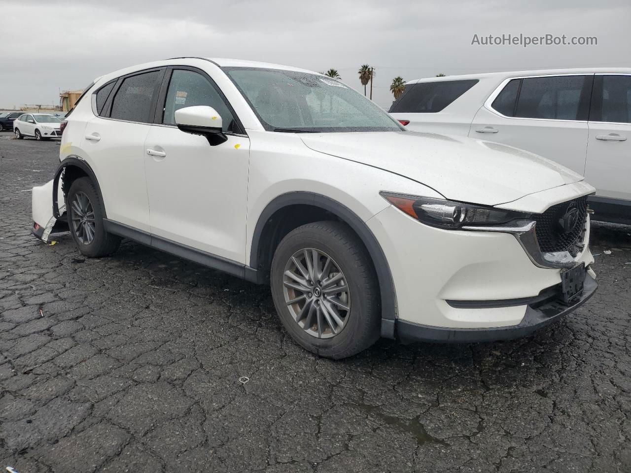 2019 Mazda Cx-5 Touring White vin: JM3KFACM8K0621315