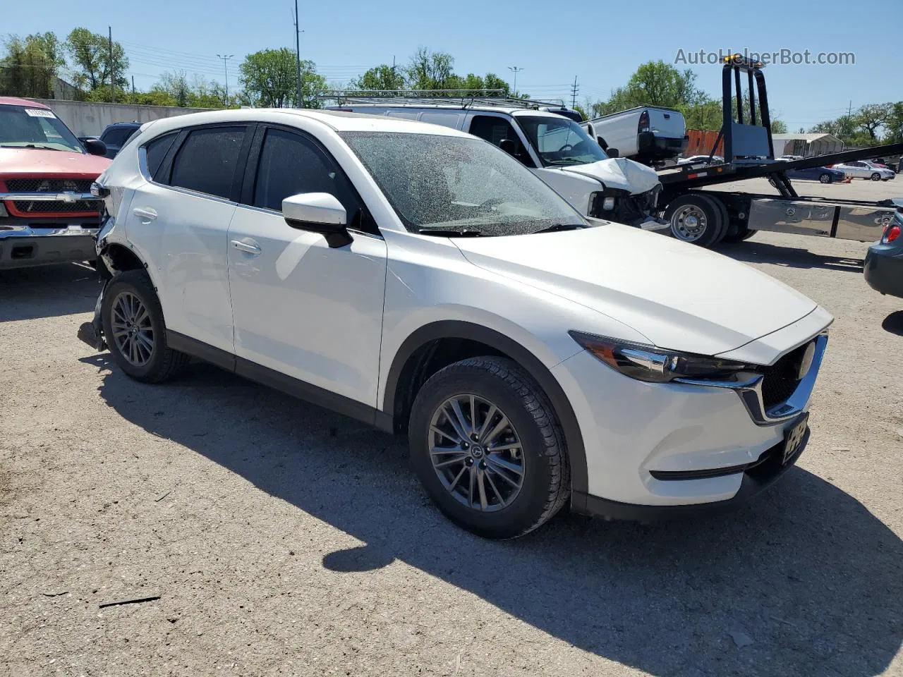 2019 Mazda Cx-5 Touring White vin: JM3KFACM8K0646456