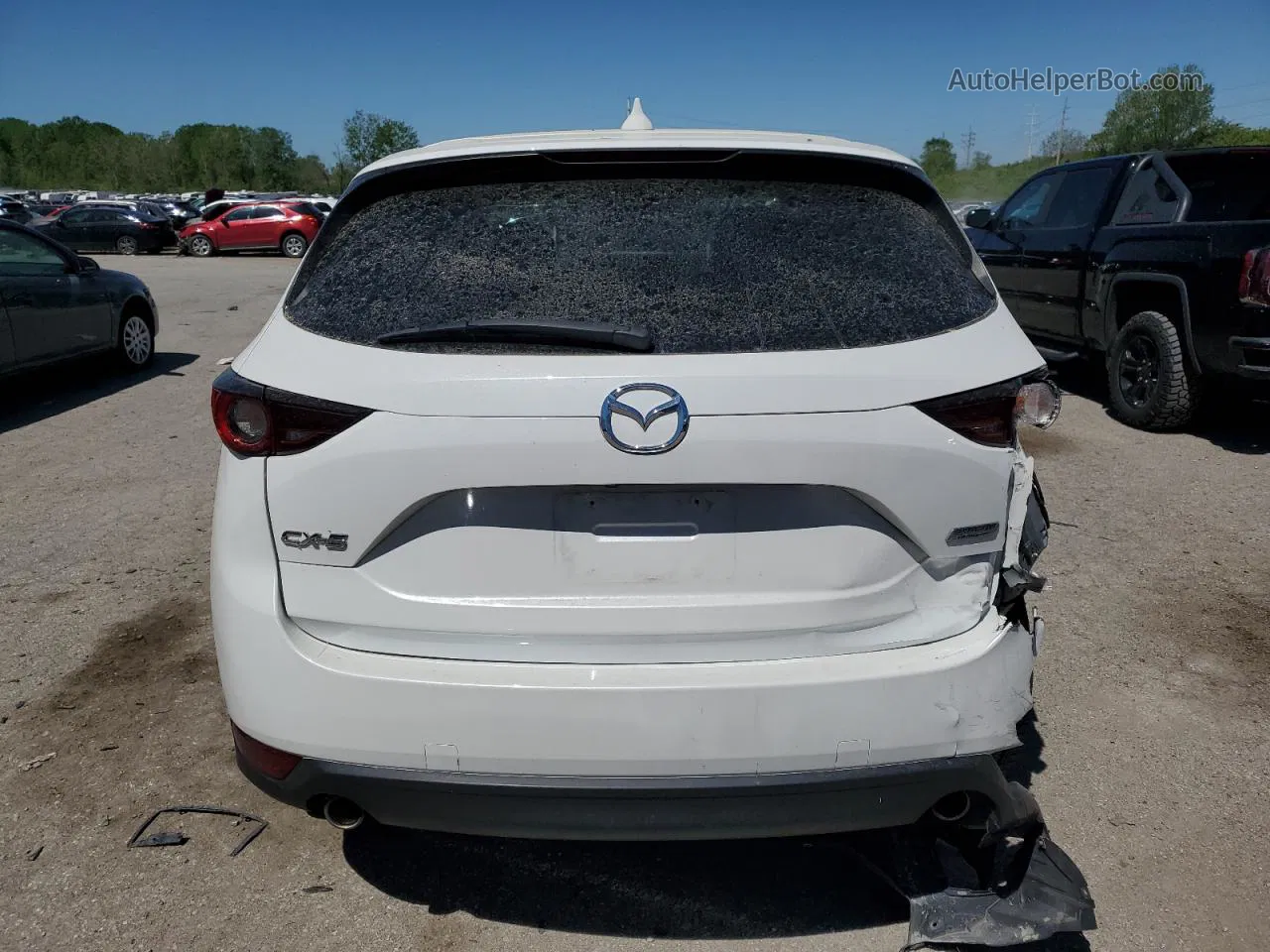 2019 Mazda Cx-5 Touring White vin: JM3KFACM8K0646456