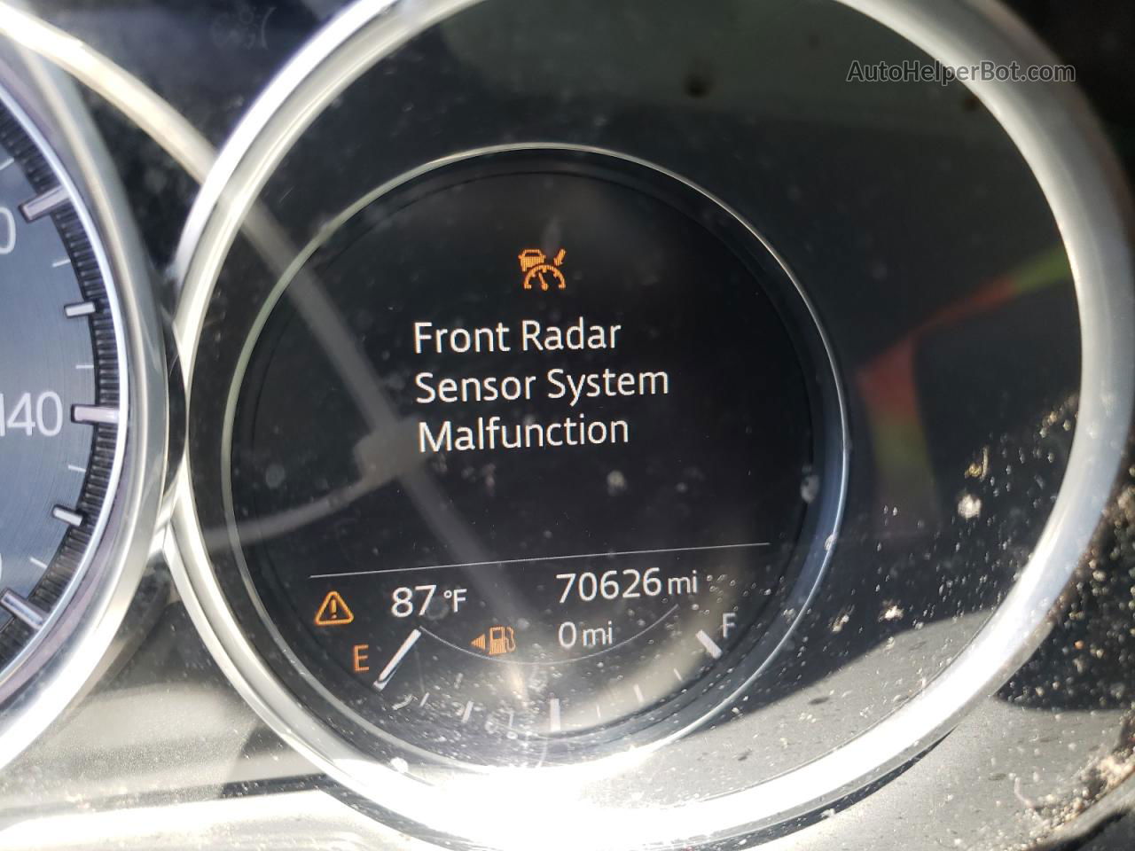 Malfunction of the front radar sensor system in mazda 3 47 off