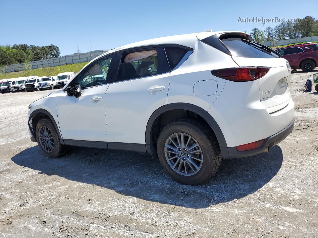 2021 Mazda Cx-5 Touring White vin: JM3KFACM9M0416475