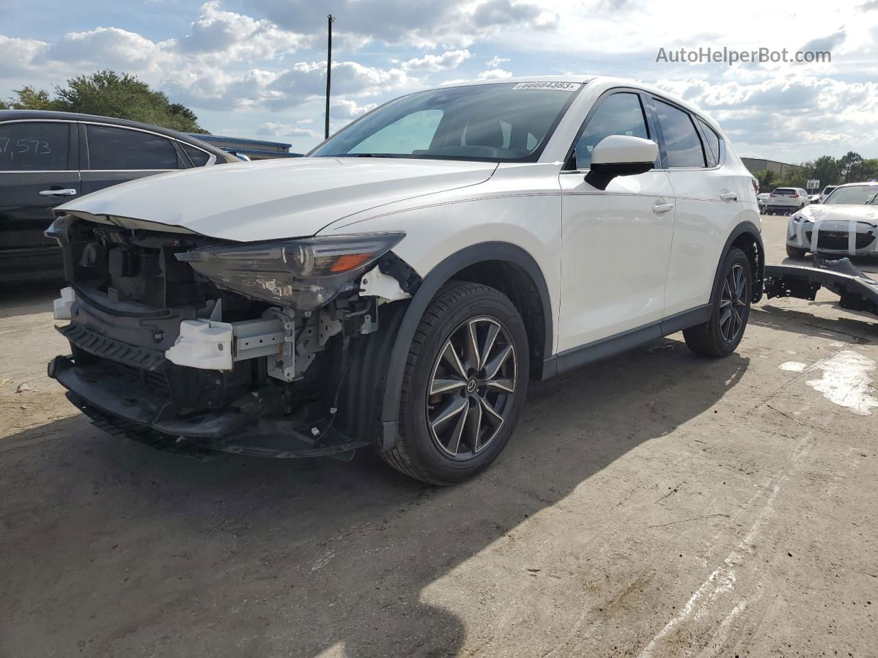 2017 Mazda Cx-5 Grand Touring White vin: JM3KFADL3H0117835