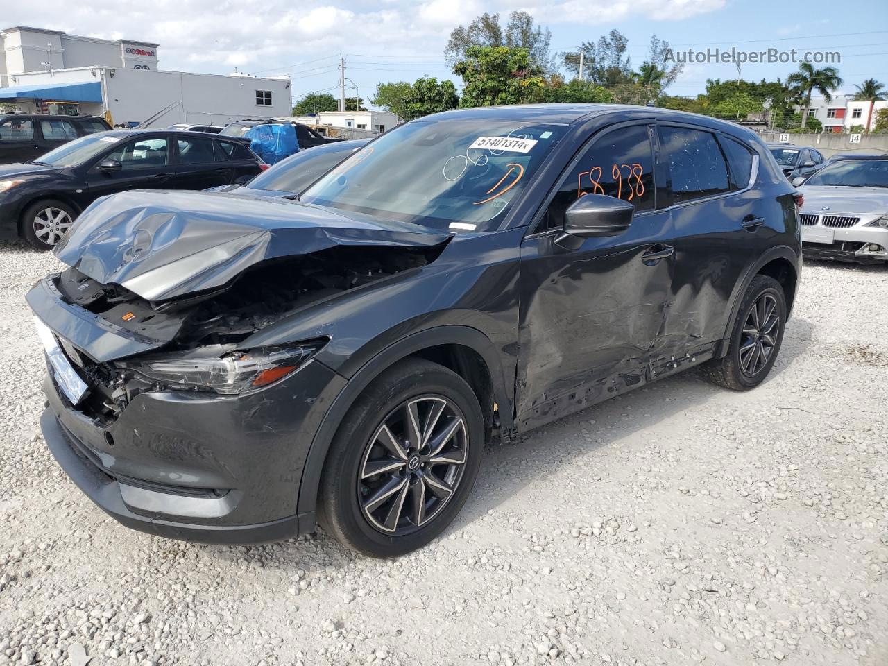 2017 Mazda Cx-5 Grand Touring Gray vin: JM3KFADL9H0210665