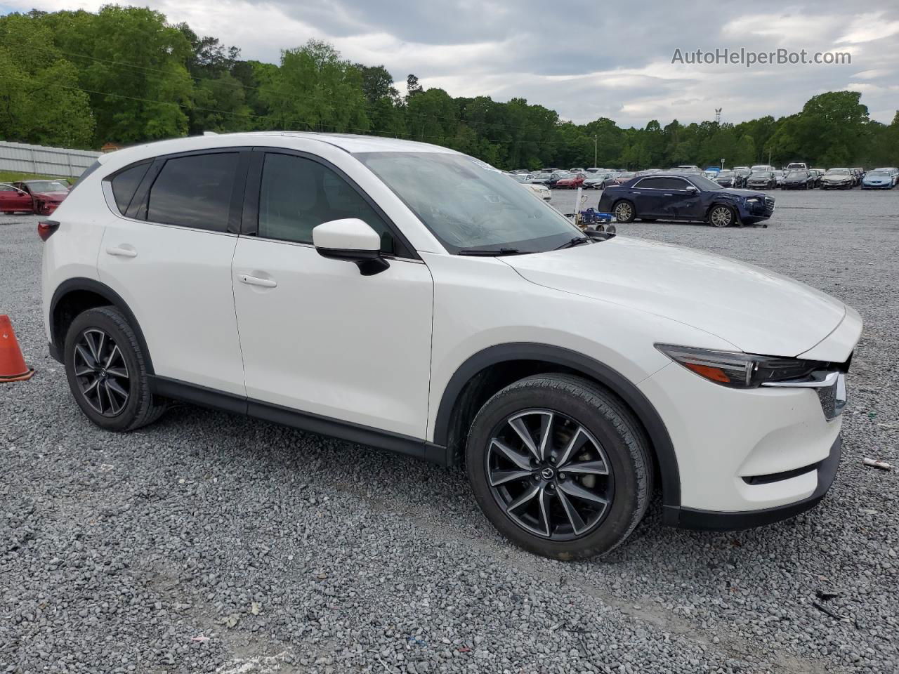 2017 Mazda Cx-5 Grand Touring White vin: JM3KFADLXH0211369