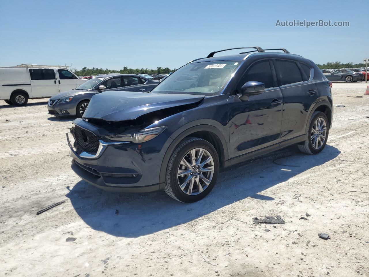 2019 Mazda Cx-5 Grand Touring Синий vin: JM3KFADM0K1523629