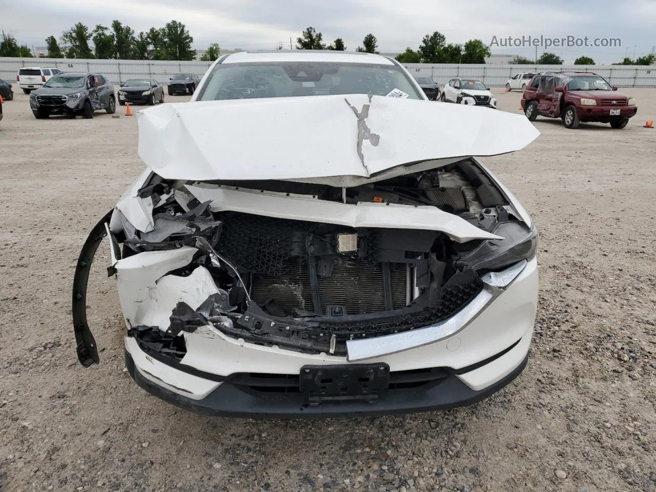 2019 Mazda Cx-5 Grand Touring White vin: JM3KFADM0K1679945