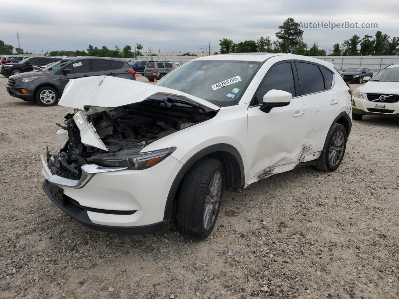 2019 Mazda Cx-5 Grand Touring White vin: JM3KFADM0K1679945