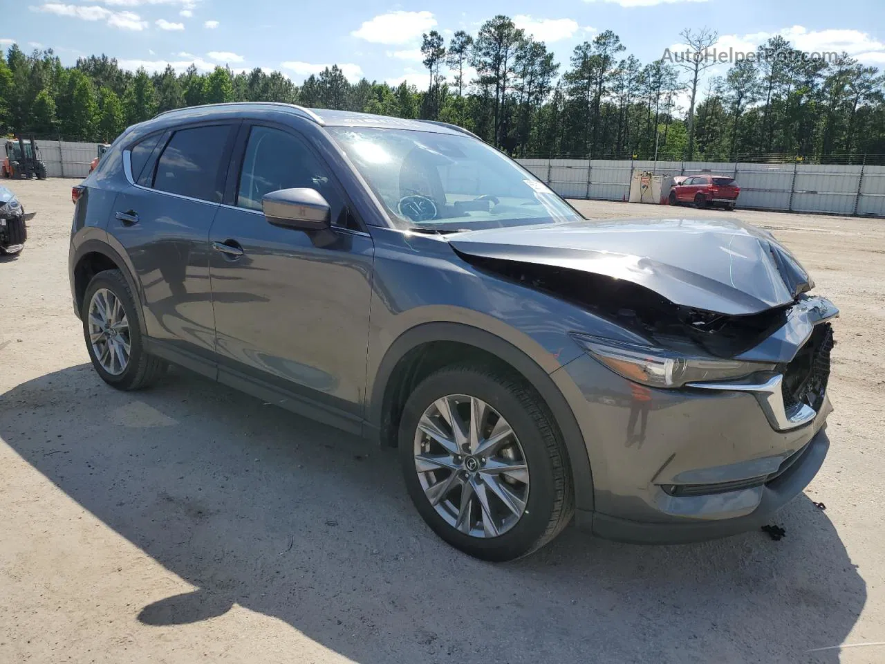 2021 Mazda Cx-5 Grand Touring Gray vin: JM3KFADM4M0303628