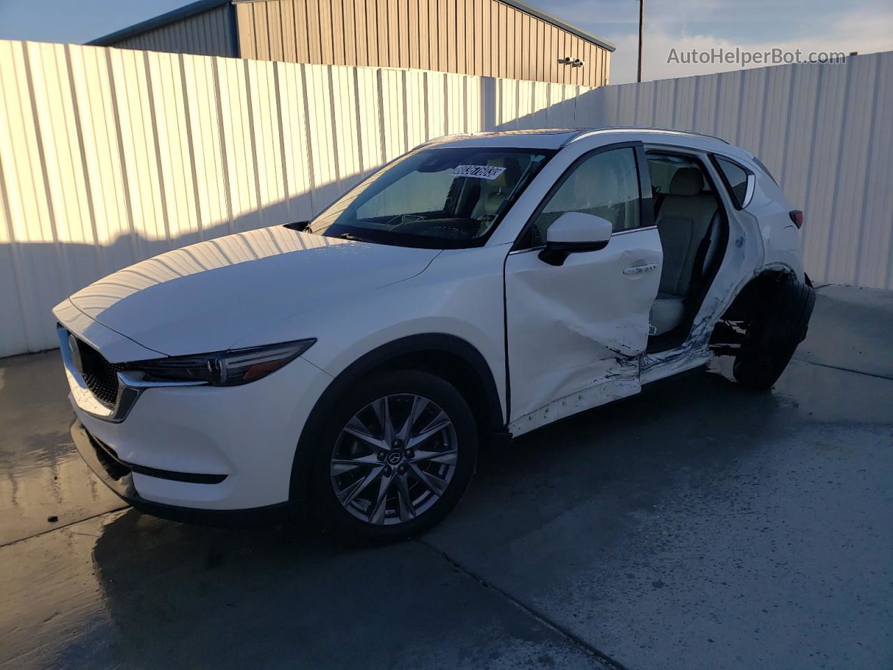 2019 Mazda Cx-5 Grand Touring White vin: JM3KFADM9K1505243