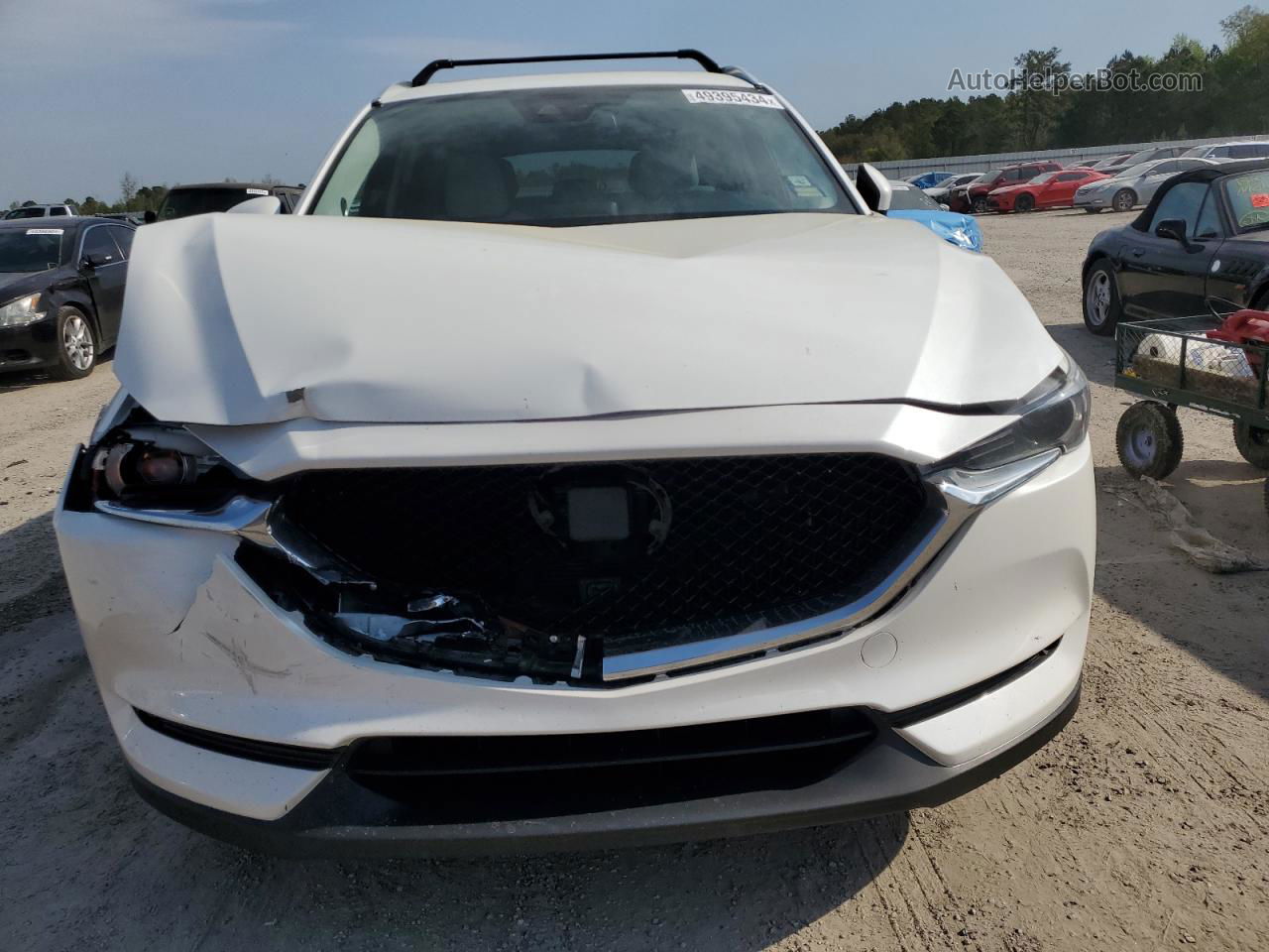 2019 Mazda Cx-5 Grand Touring White vin: JM3KFADM9K1649116