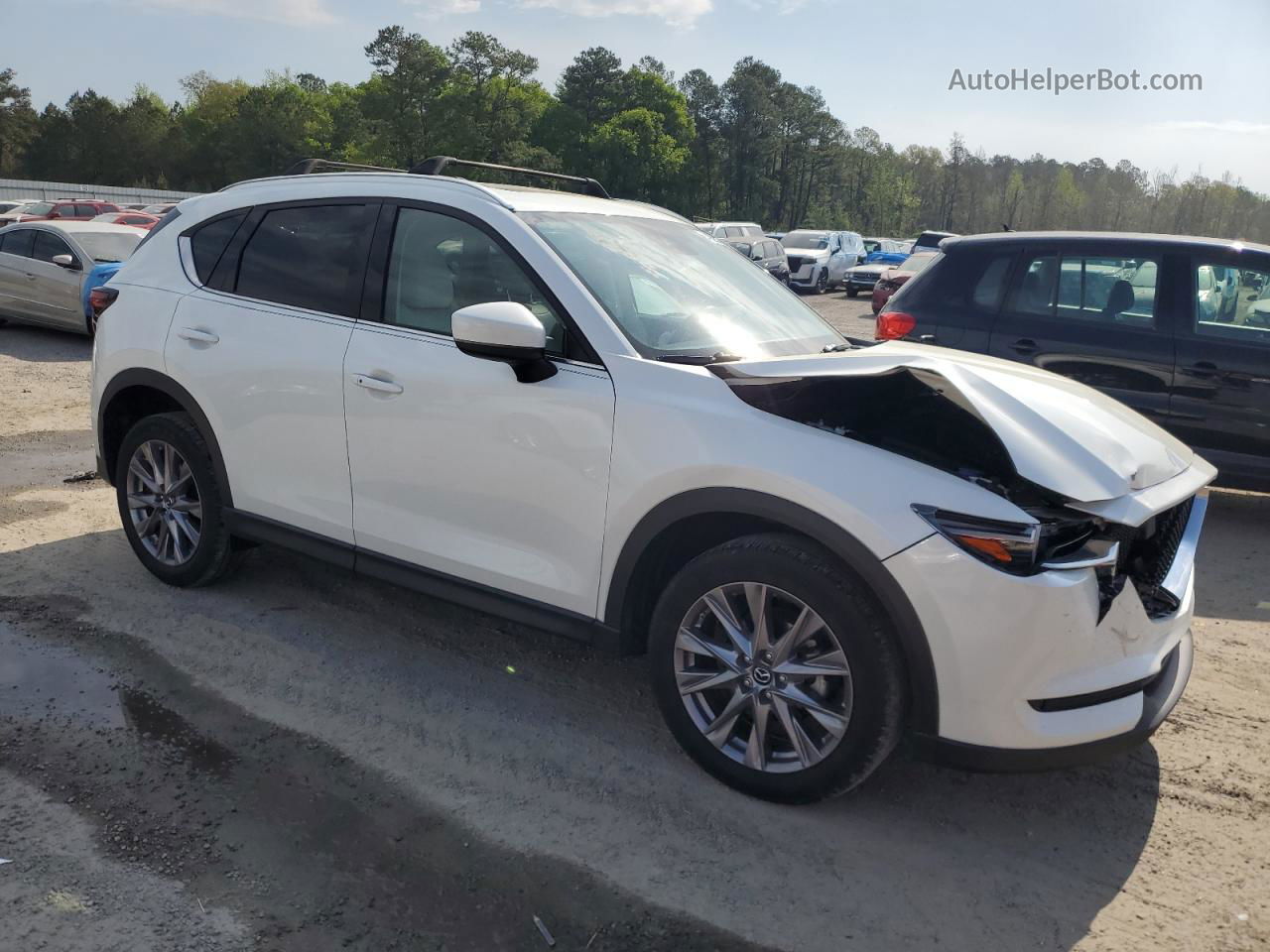 2019 Mazda Cx-5 Grand Touring White vin: JM3KFADM9K1649116