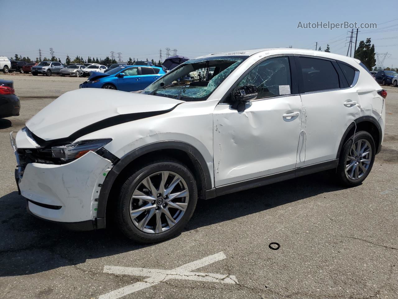 2021 Mazda Cx-5 Grand Touring White vin: JM3KFADM9M0331862