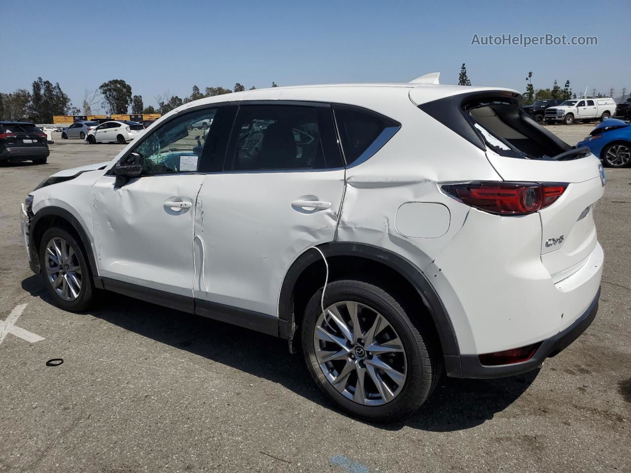 2021 Mazda Cx-5 Grand Touring White vin: JM3KFADM9M0331862