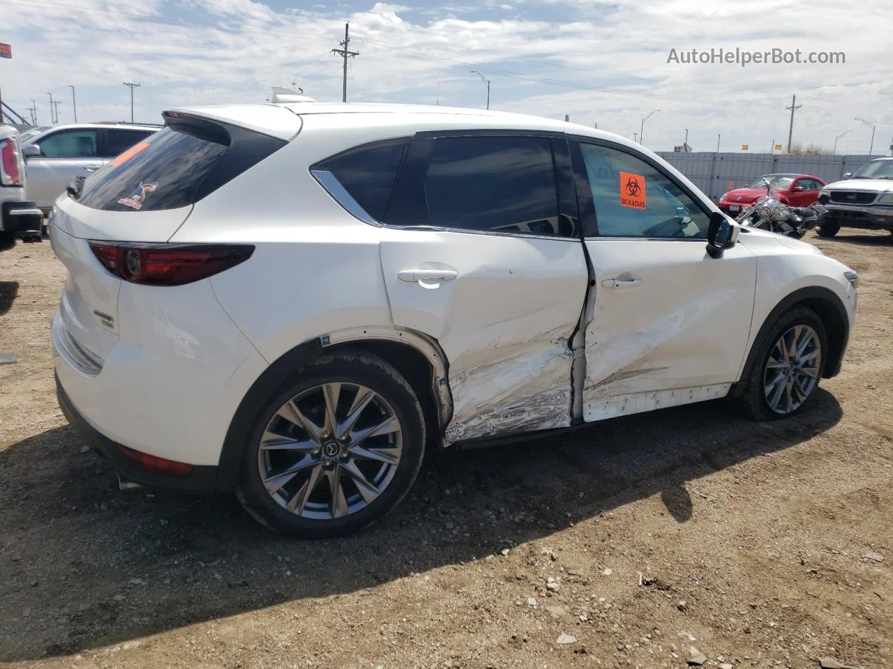 2021 Mazda Cx-5 Grand Touring Reserve White vin: JM3KFBAY7M0364064