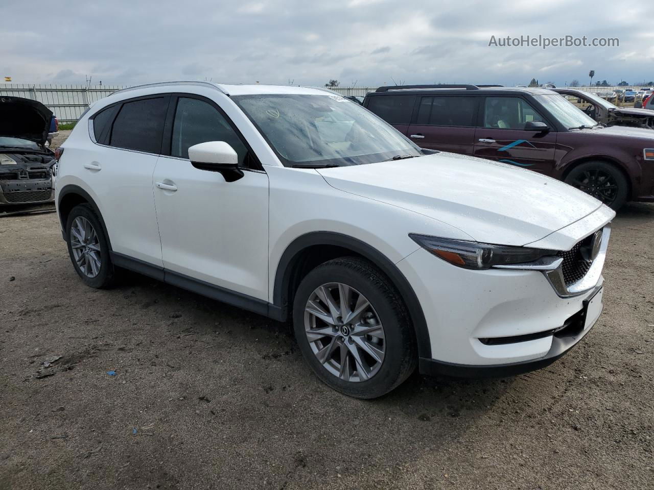 2021 Mazda Cx-5 Grand Touring Reserve White vin: JM3KFBAY7M0452290