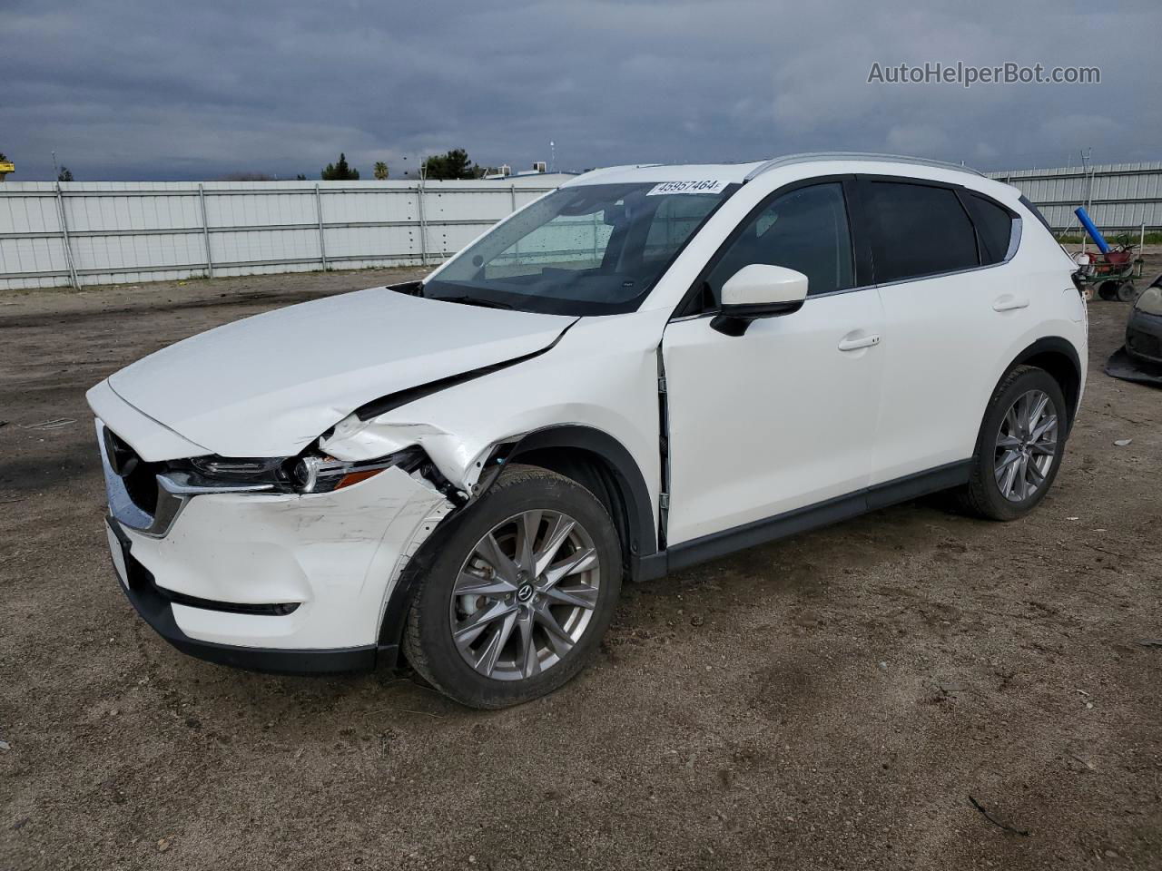 2021 Mazda Cx-5 Grand Touring Reserve White vin: JM3KFBAY7M0452290