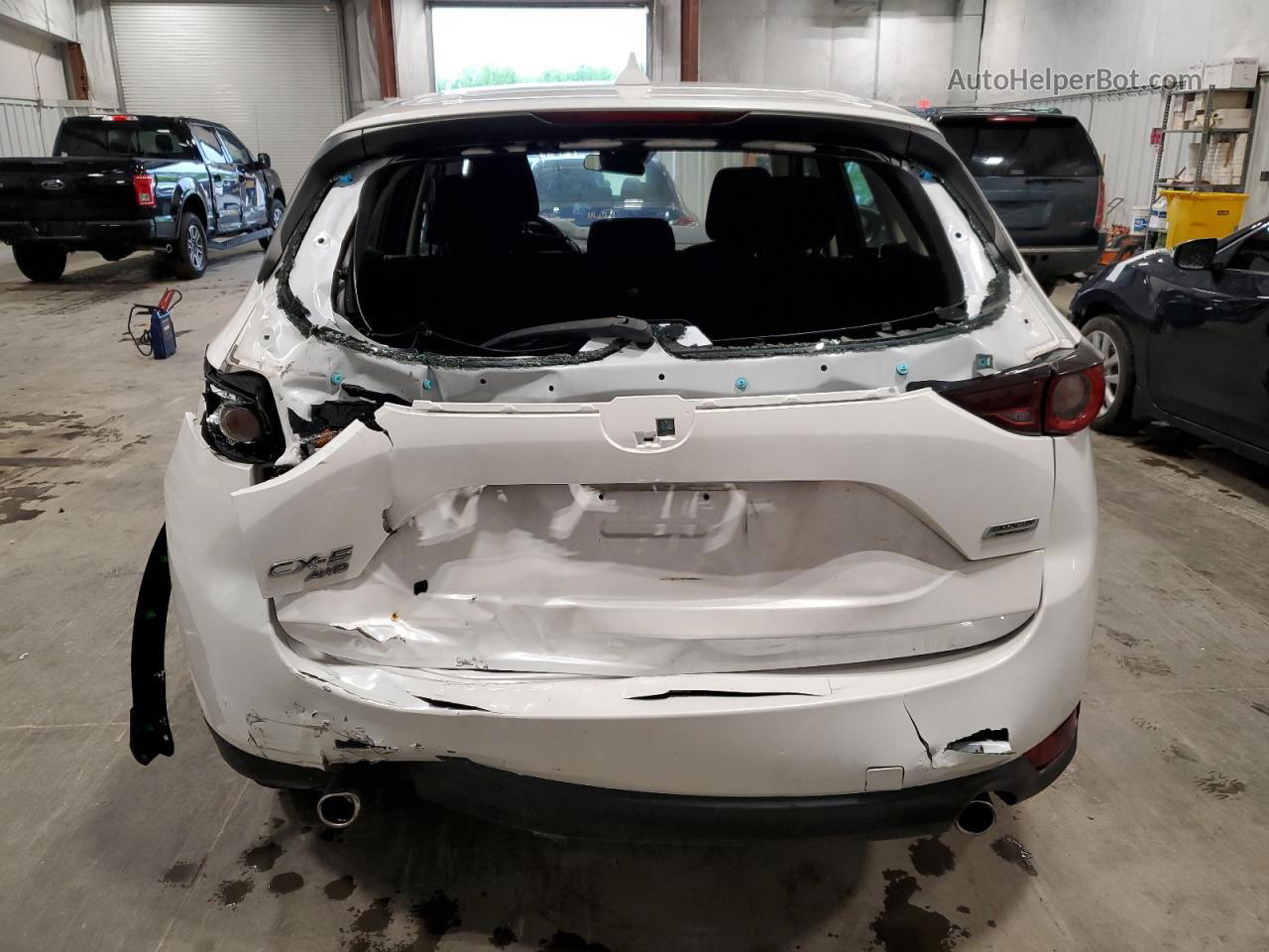 2019 Mazda Cx-5 Sport White vin: JM3KFBBM8K0503045