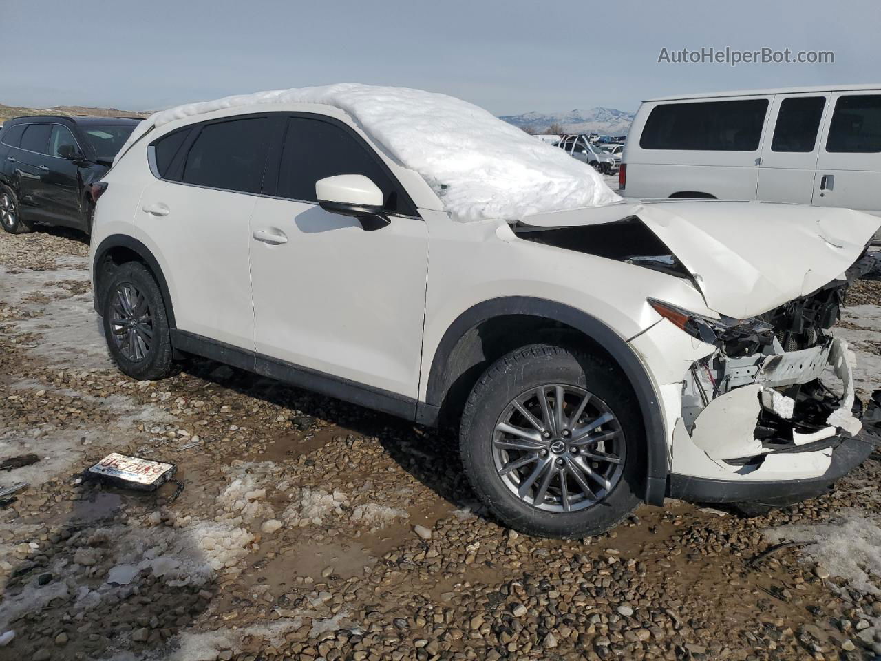 2021 Mazda Cx-5 Sport White vin: JM3KFBBM8M1308964