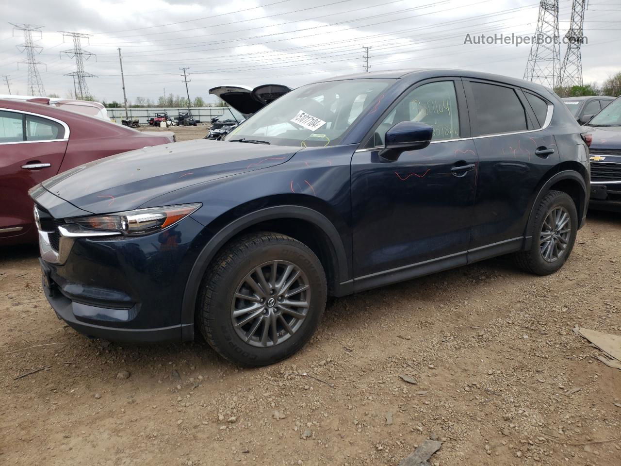 2017 Mazda Cx-5 Touring Blue vin: JM3KFBCLXH0163640