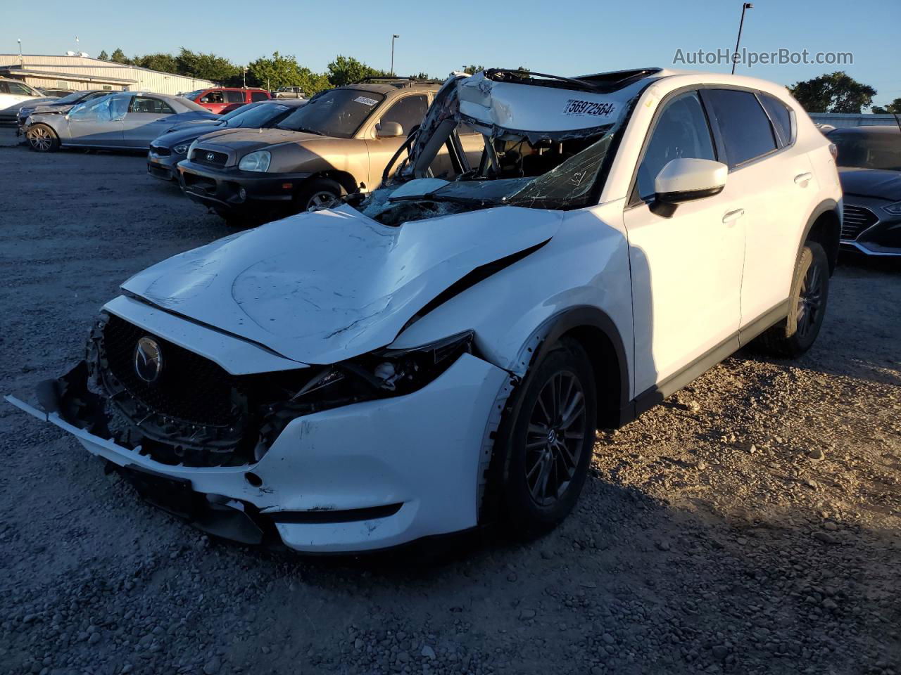 2019 Mazda Cx-5 Touring White vin: JM3KFBCM2K0680379