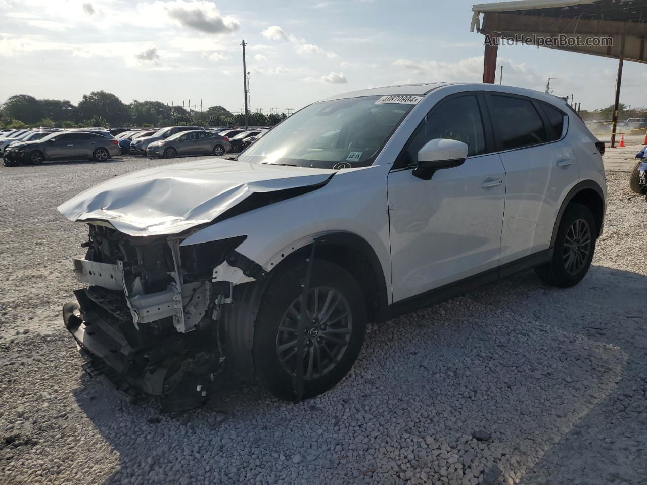 2019 Mazda Cx-5 Touring White vin: JM3KFBCM2K1614599