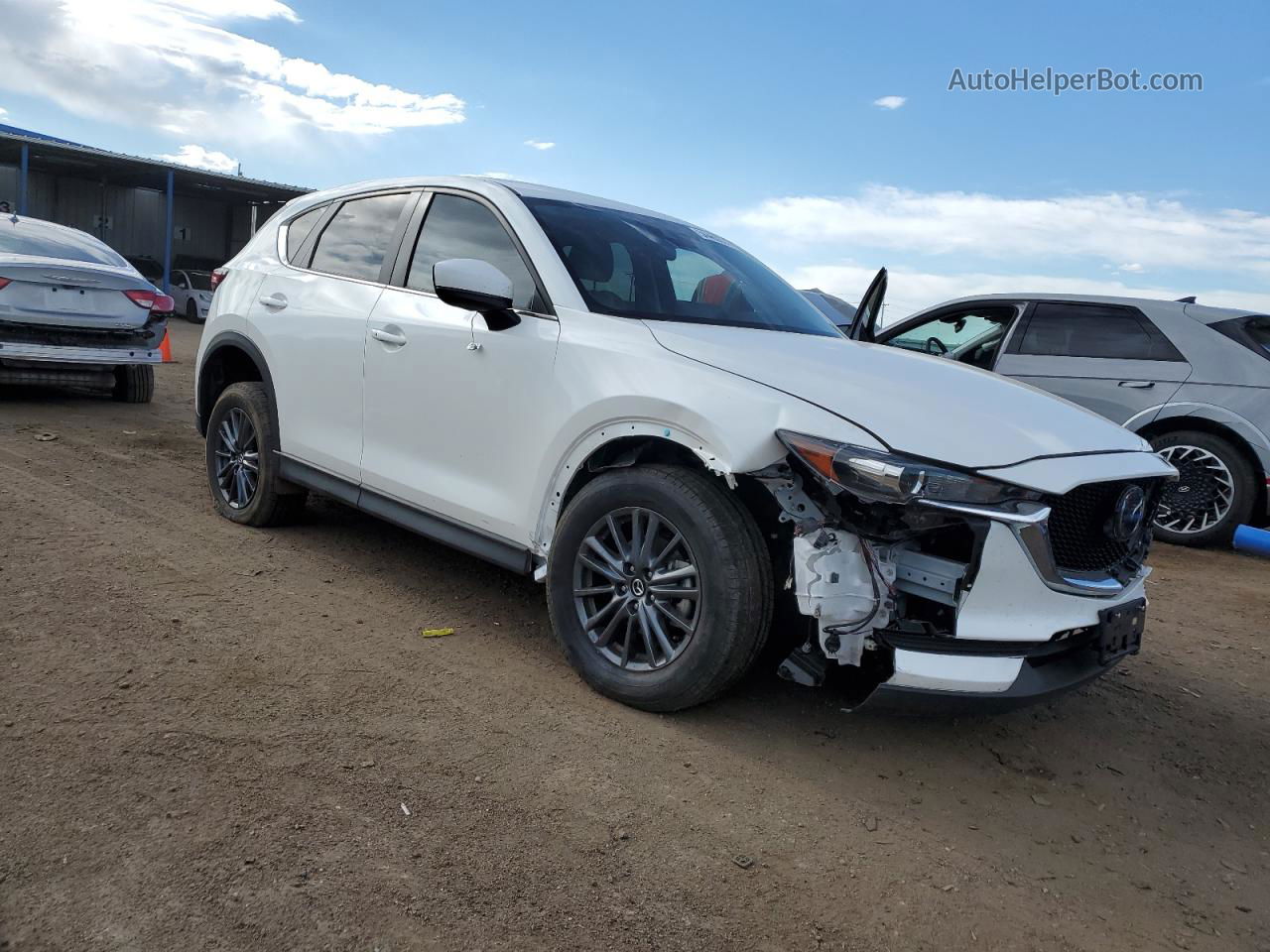 2021 Mazda Cx-5 Touring White vin: JM3KFBCM3M0486382