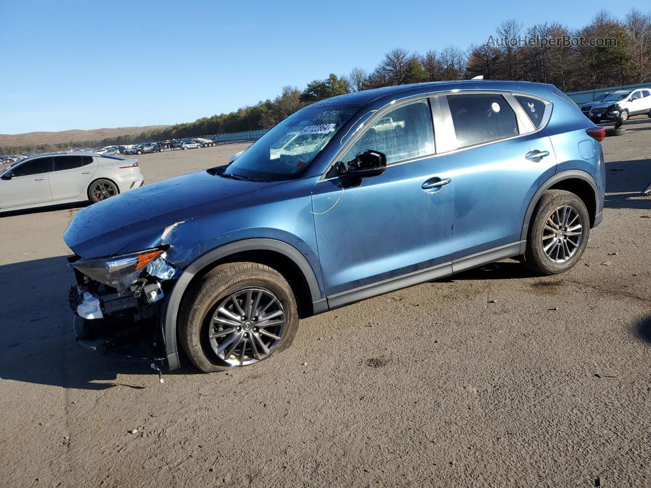 2021 Mazda Cx-5 Touring Blue vin: JM3KFBCM8M0368215