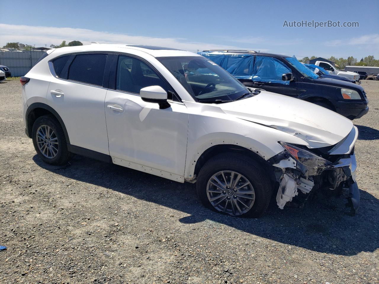 2019 Mazda Cx-5 Touring White vin: JM3KFBCMXK1613510