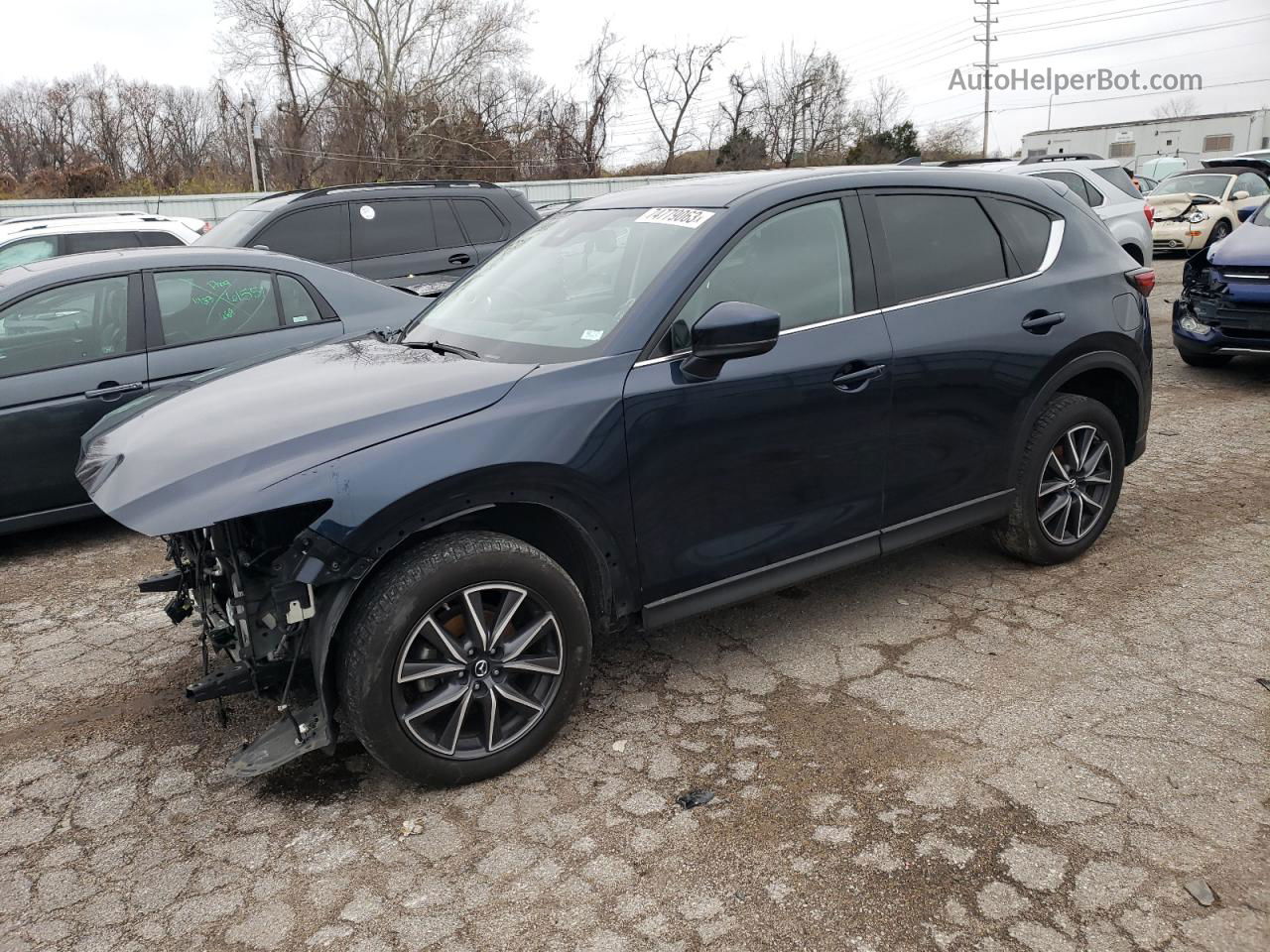 2017 Mazda Cx-5 Grand Touring Синий vin: JM3KFBDL6H0151015