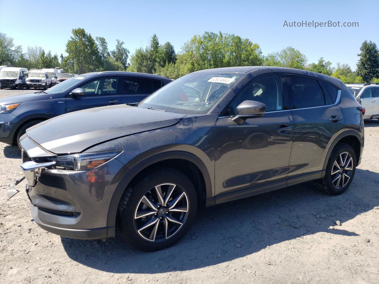 2017 Mazda Cx-5 Grand Touring Gray vin: JM3KFBDL8H0185411