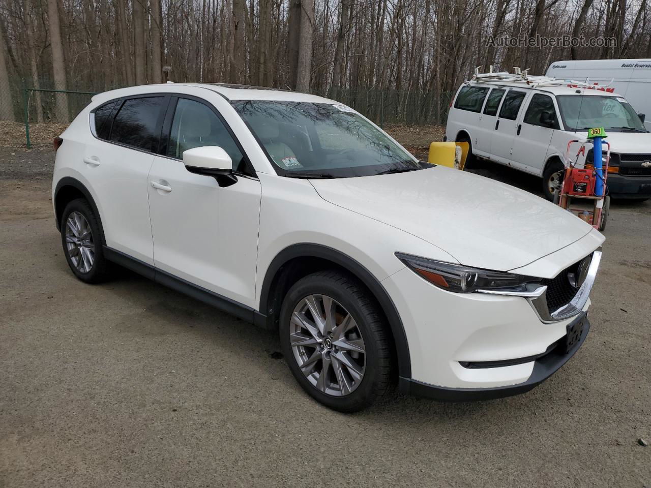 2019 Mazda Cx-5 Grand Touring White vin: JM3KFBDM0K1551209