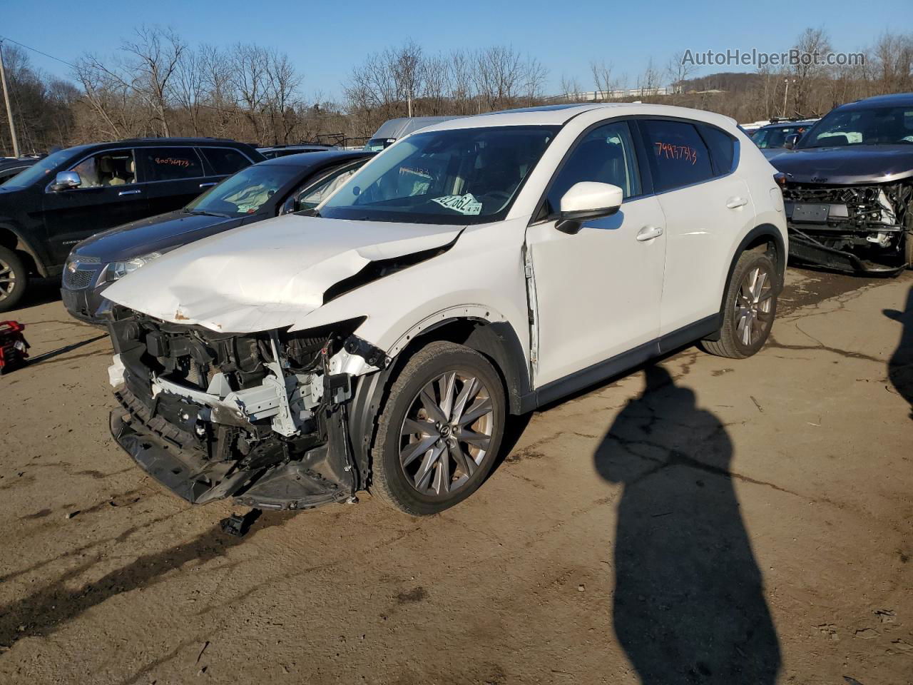 2019 Mazda Cx-5 Grand Touring White vin: JM3KFBDM2K0537009