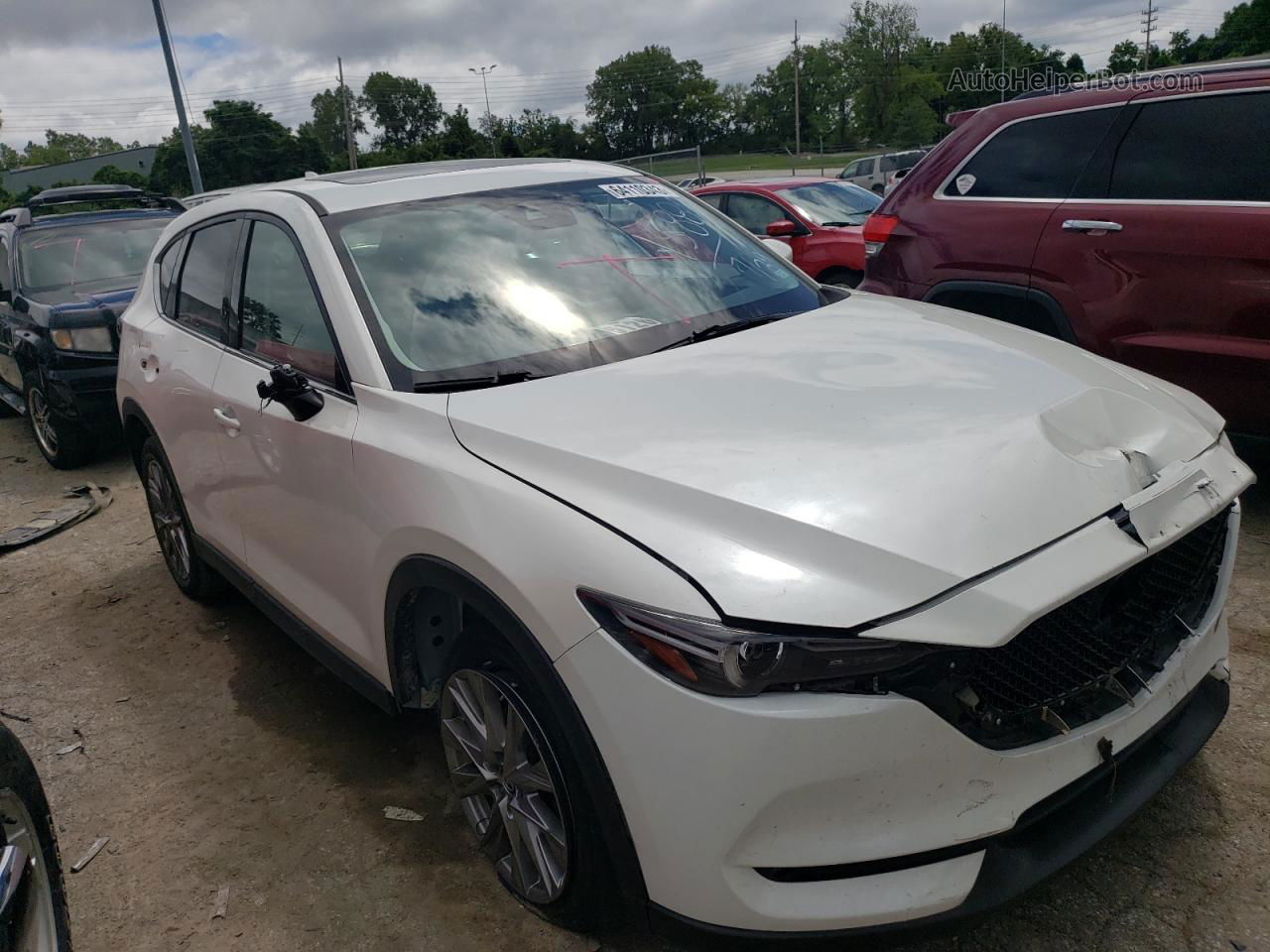 2019 Mazda Cx-5 Grand Touring White vin: JM3KFBDM3K0685444