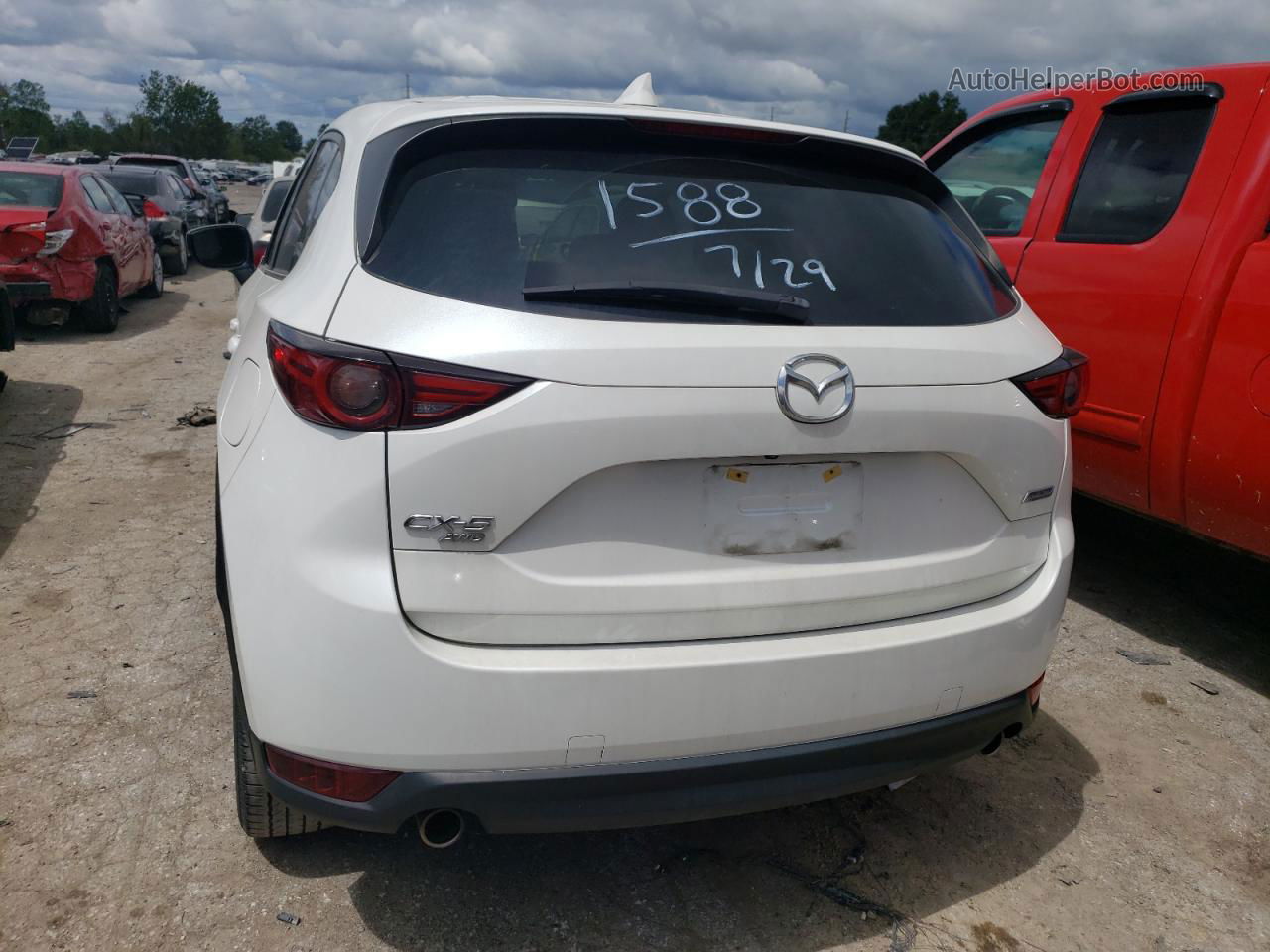 2019 Mazda Cx-5 Grand Touring White vin: JM3KFBDM3K0685444