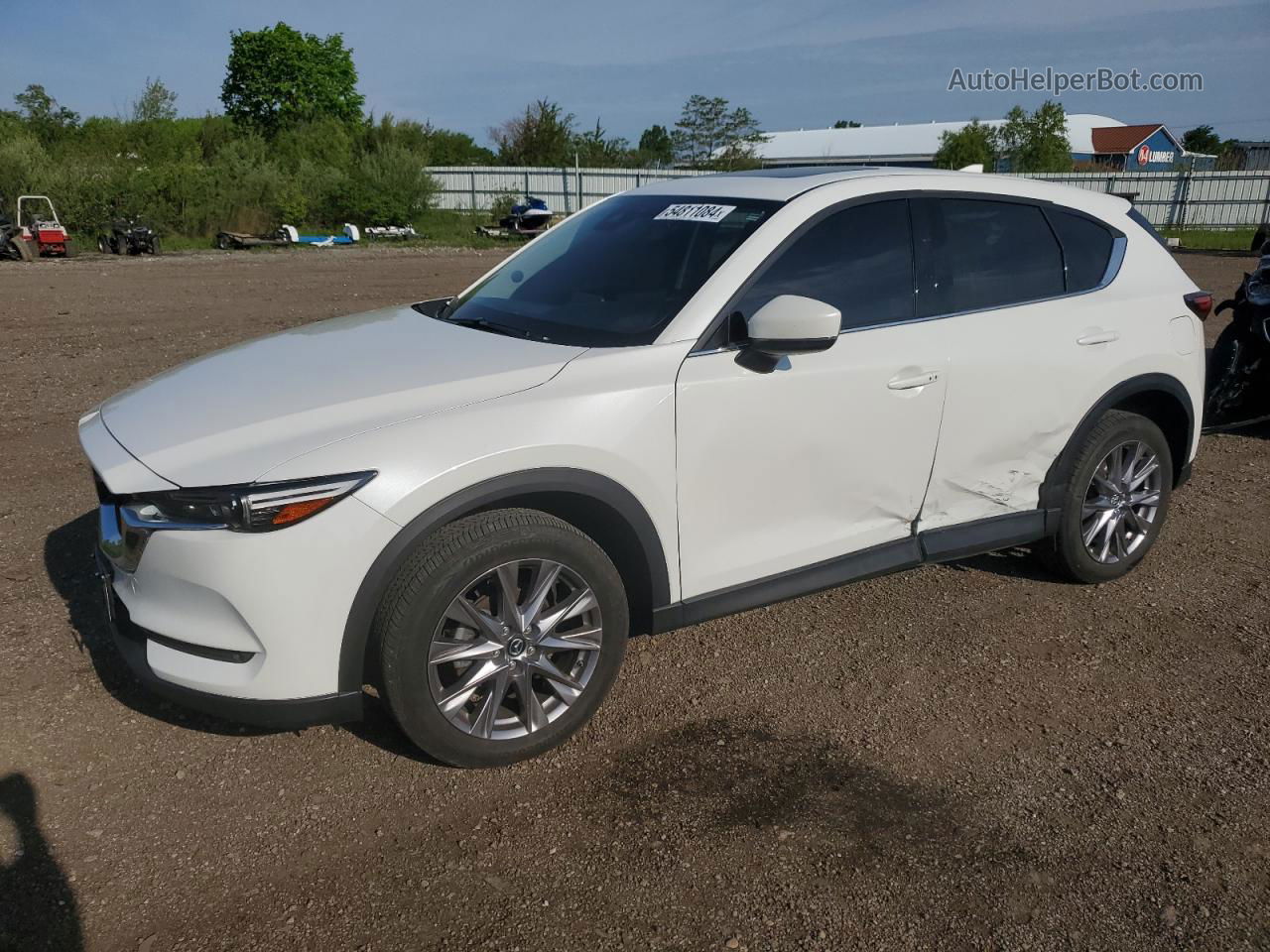 2019 Mazda Cx-5 Grand Touring White vin: JM3KFBDM4K0549534