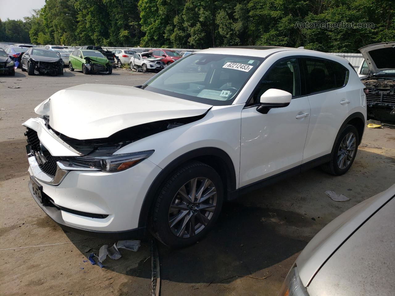 2021 Mazda Cx-5 Grand Touring White vin: JM3KFBDM6M0364047