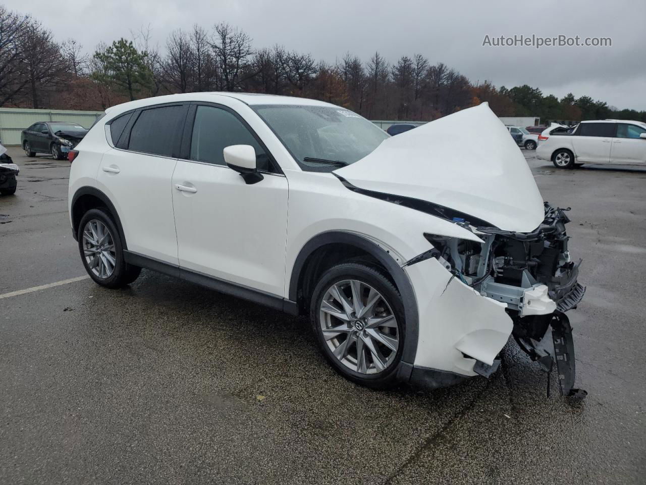 2021 Mazda Cx-5 Grand Touring Белый vin: JM3KFBDM6M0442472