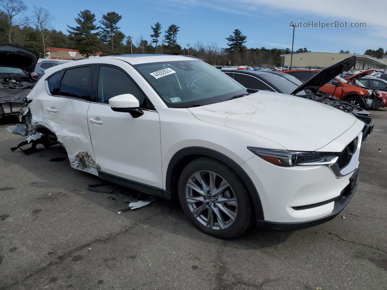 2021 Mazda Cx-5 Grand Touring White vin: JM3KFBDM6M1368139