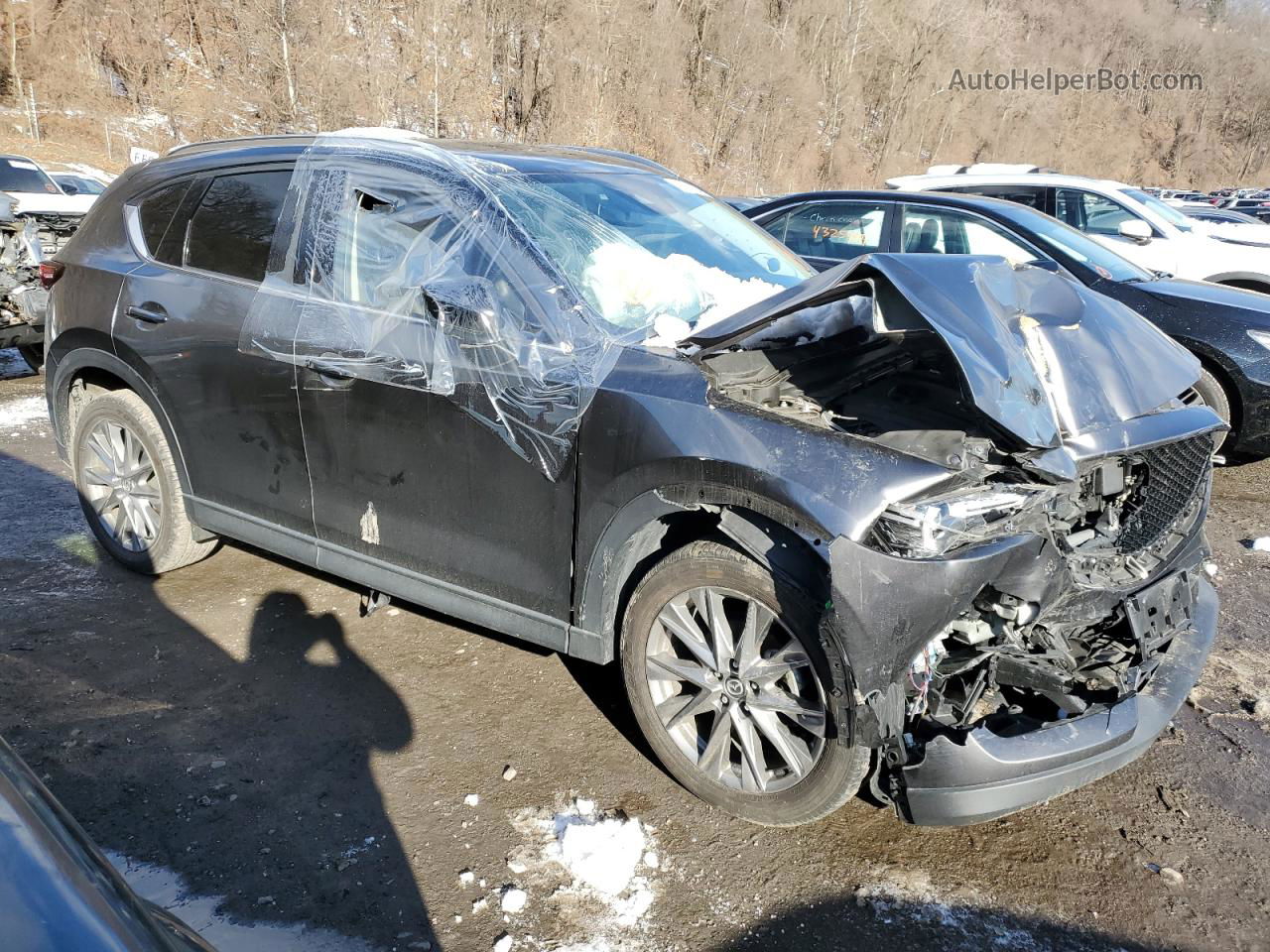 2021 Mazda Cx-5 Grand Touring Gray vin: JM3KFBDM7M1337336