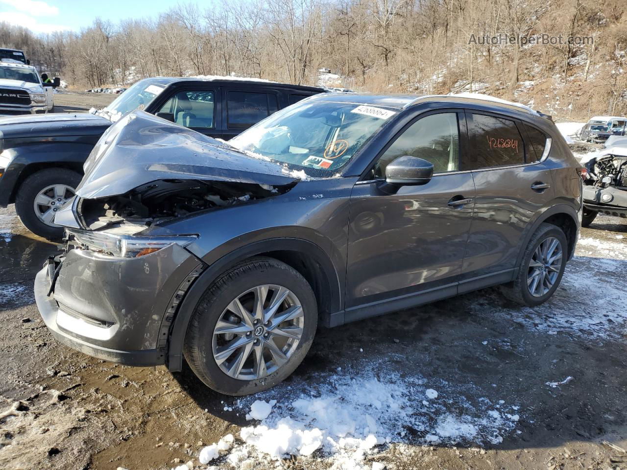 2021 Mazda Cx-5 Grand Touring Gray vin: JM3KFBDM7M1337336