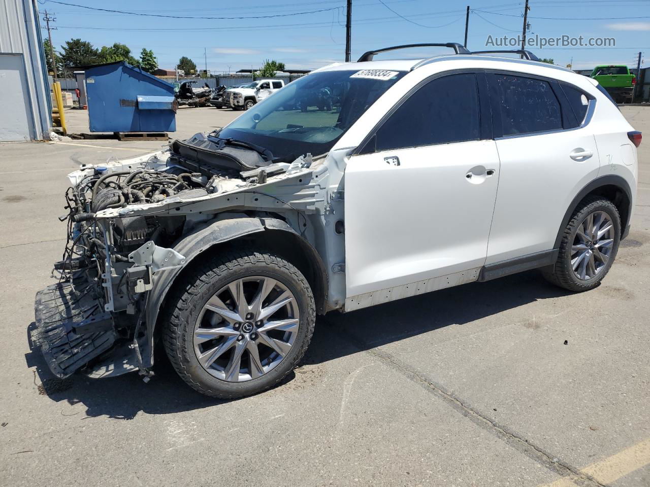 2019 Mazda Cx-5 Grand Touring White vin: JM3KFBDM9K0520398