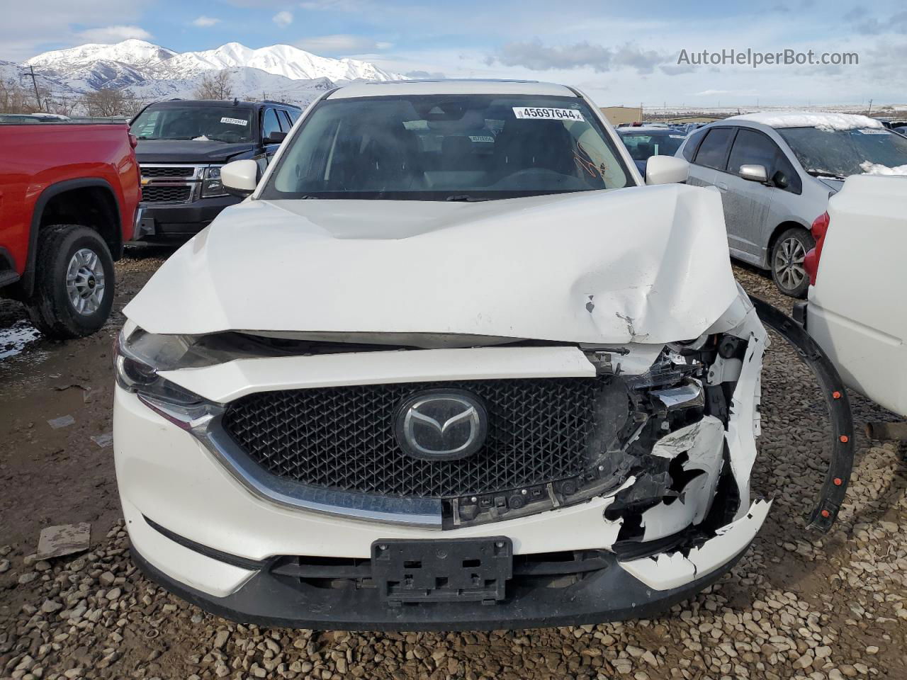 2021 Mazda Cx-5 Grand Touring White vin: JM3KFBDMXM0416487