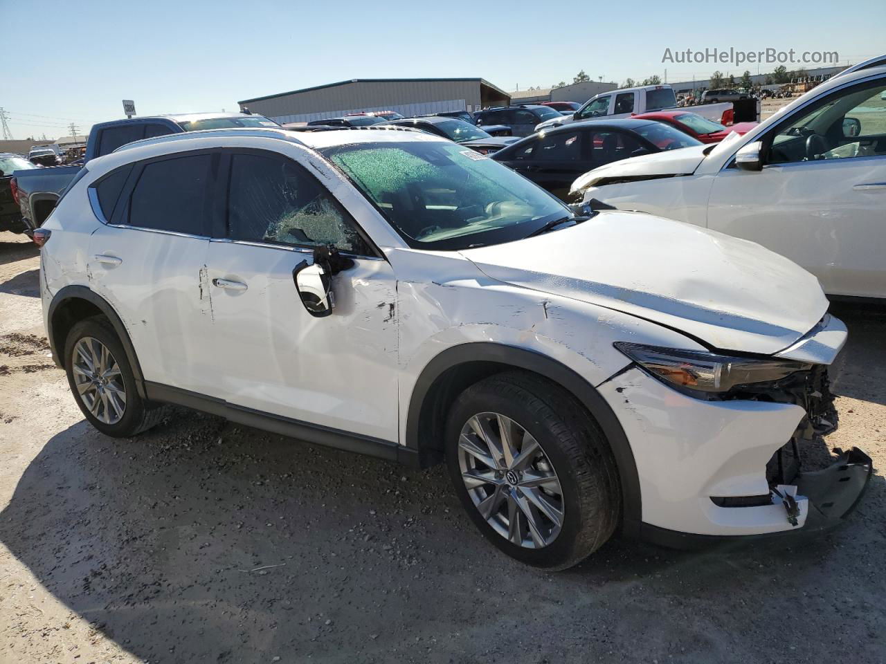 2021 Mazda Cx-5 Grand Touring White vin: JM3KFBDMXM1498263