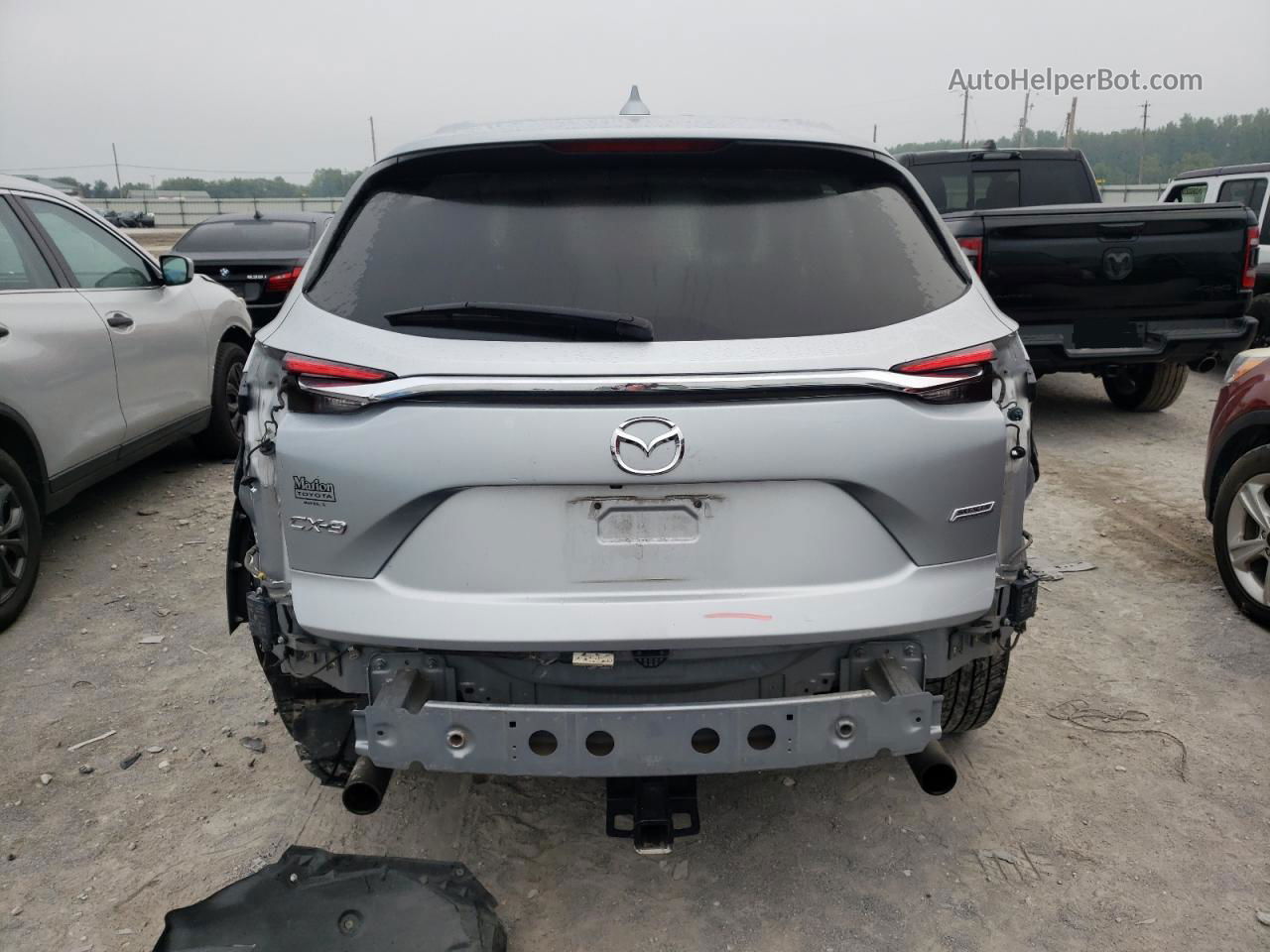 2018 Mazda Cx-9 Touring Silver vin: JM3TCACY0J0224616